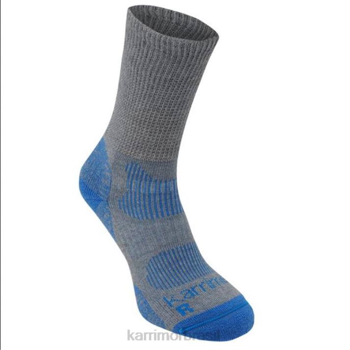 Karrimor mulheres meias leves de fibra merino para caminhada cinza azulado acessórios 8222120