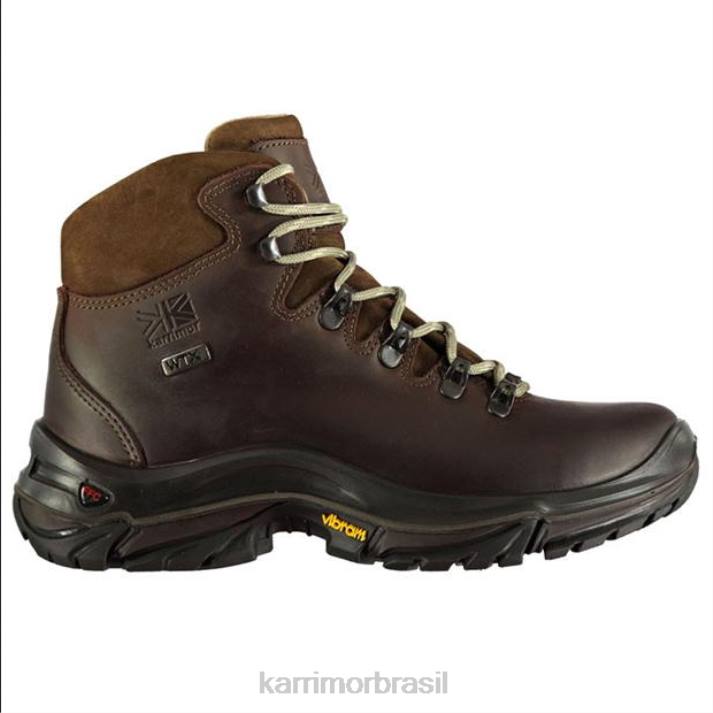 Karrimor mulheres botas impermeáveis ​​cheviot marrom calçados 822289