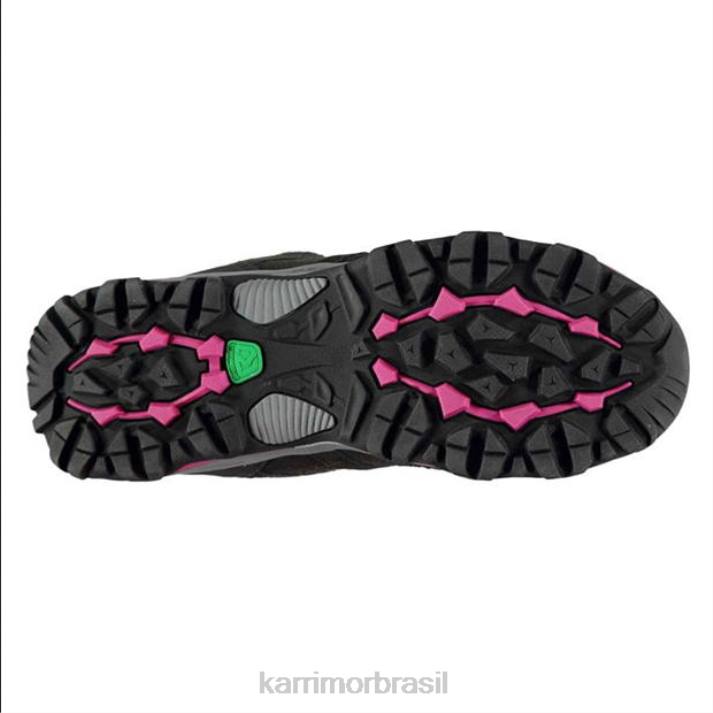 Karrimor mulheres montar botas de caminhada média preto/rosa calçados 822288