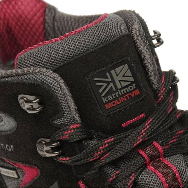 Karrimor mulheres montar botas de caminhada média preto/rosa calçados 822288