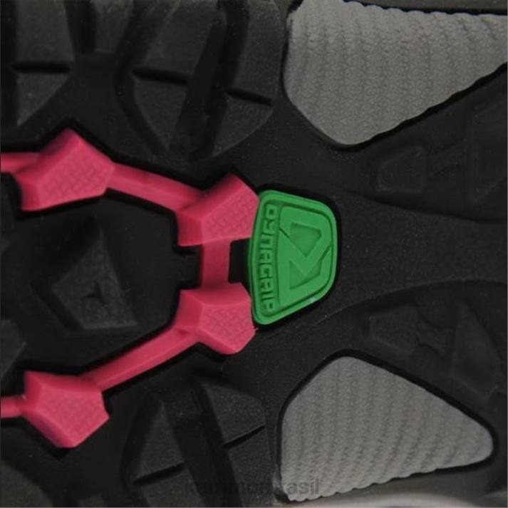 Karrimor mulheres montar botas de caminhada média preto/rosa calçados 822288
