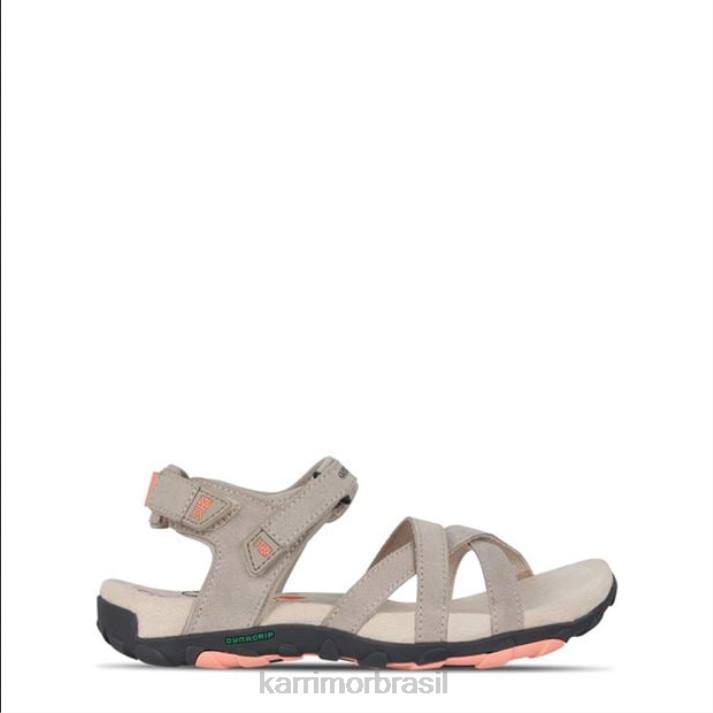 Karrimor mulheres sandálias de caminhada em couro salina bege calçados 8222106