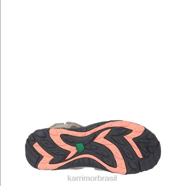 Karrimor mulheres sandálias de caminhada em couro salina bege calçados 8222106