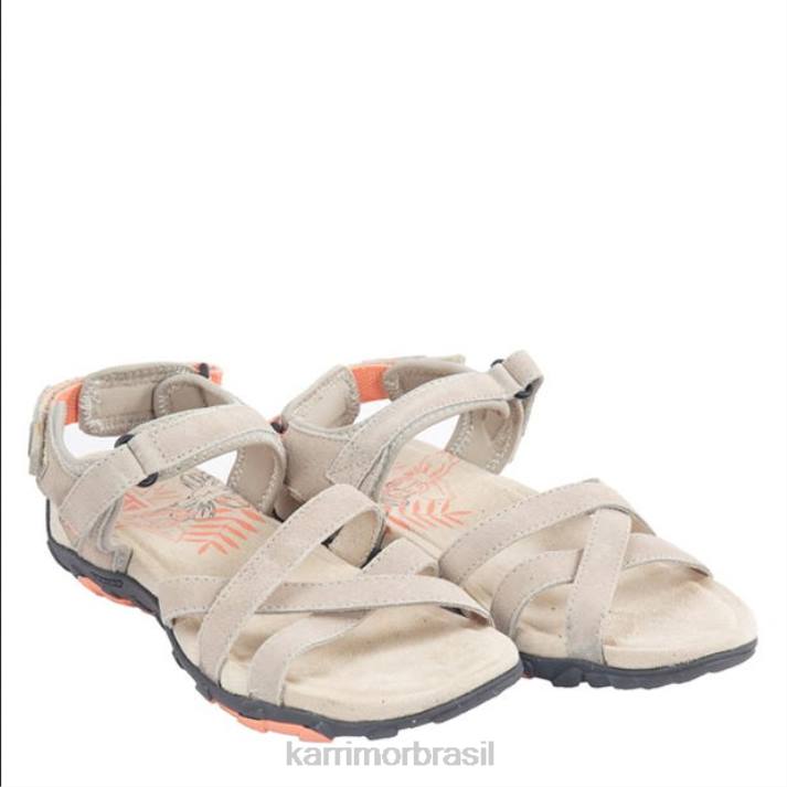 Karrimor mulheres sandálias de caminhada em couro salina bege calçados 8222106