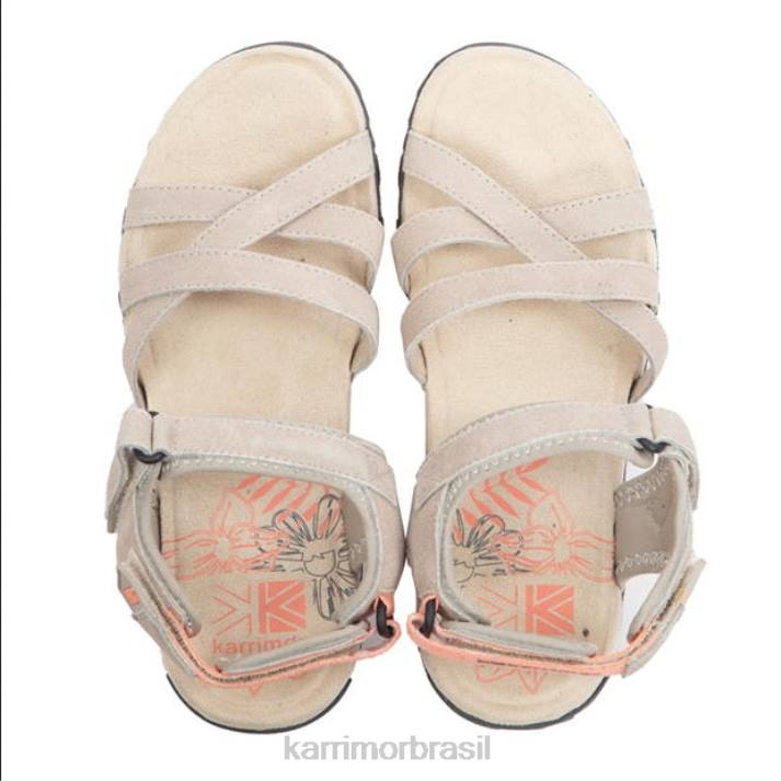 Karrimor mulheres sandálias de caminhada em couro salina bege calçados 8222106