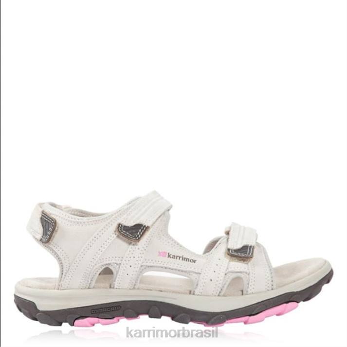 Karrimor mulheres sandálias de couro antibes bege/rosa calçados 8222110