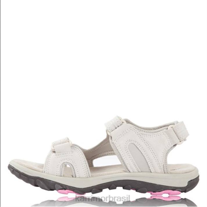 Karrimor mulheres sandálias de couro antibes bege/rosa calçados 8222110