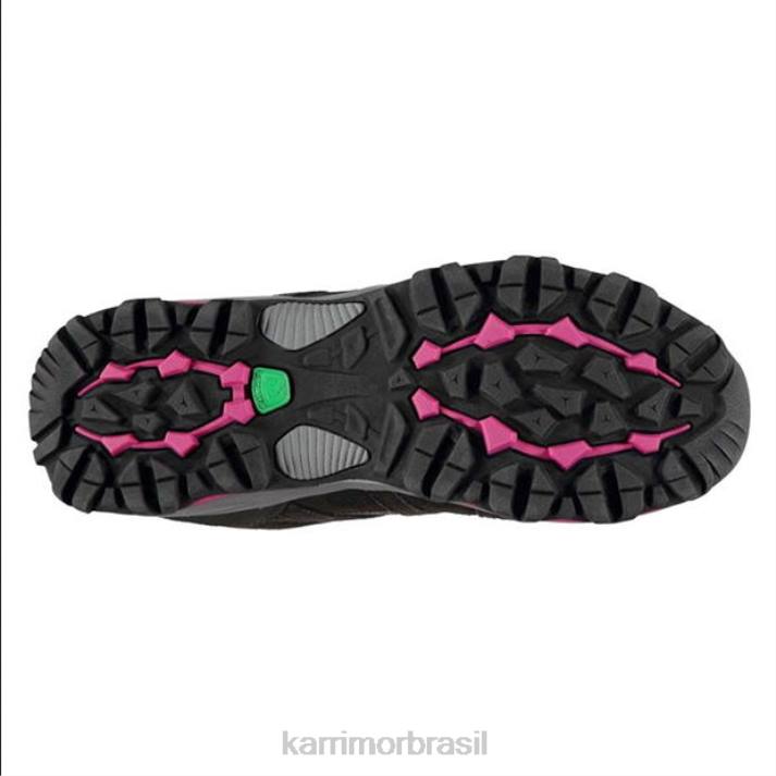 Karrimor mulheres montar sapatos baixos para caminhada preto/rosa calçados 822294