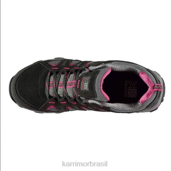 Karrimor mulheres montar sapatos baixos para caminhada preto/rosa calçados 822294