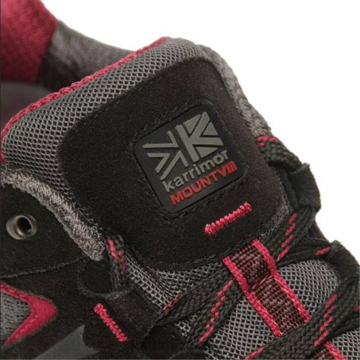 Karrimor mulheres montar sapatos baixos para caminhada preto/rosa calçados 822294