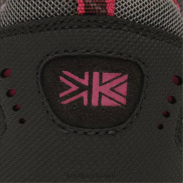 Karrimor mulheres montar sapatos baixos para caminhada preto/rosa calçados 822294