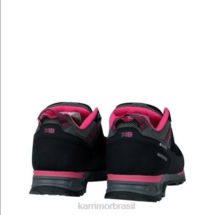 Karrimor mulheres sapatos de caminhada baixos hot rock preto/rosa calçados 8222102