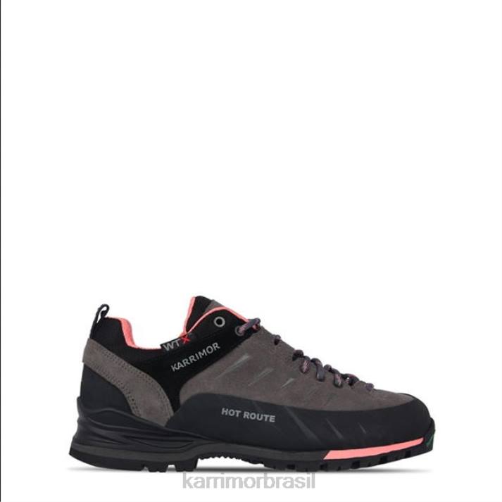 Karrimor mulheres sapatos de caminhada de rota quente carvão/coral calçados 8222103