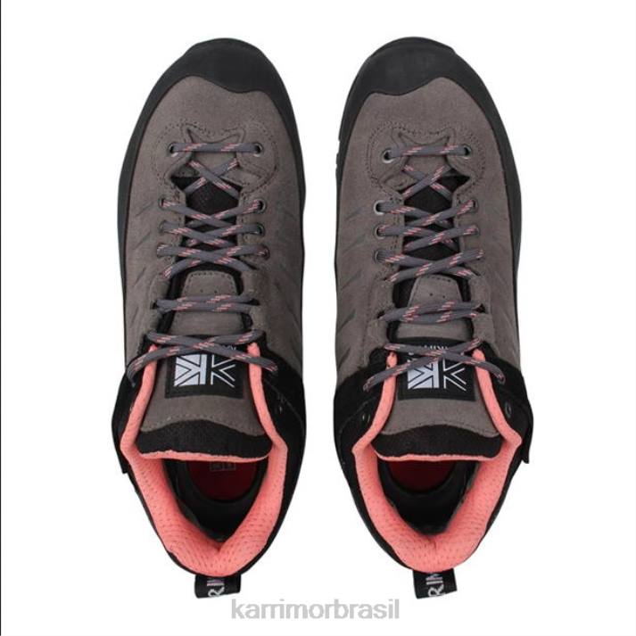 Karrimor mulheres sapatos de caminhada de rota quente carvão/coral calçados 8222103