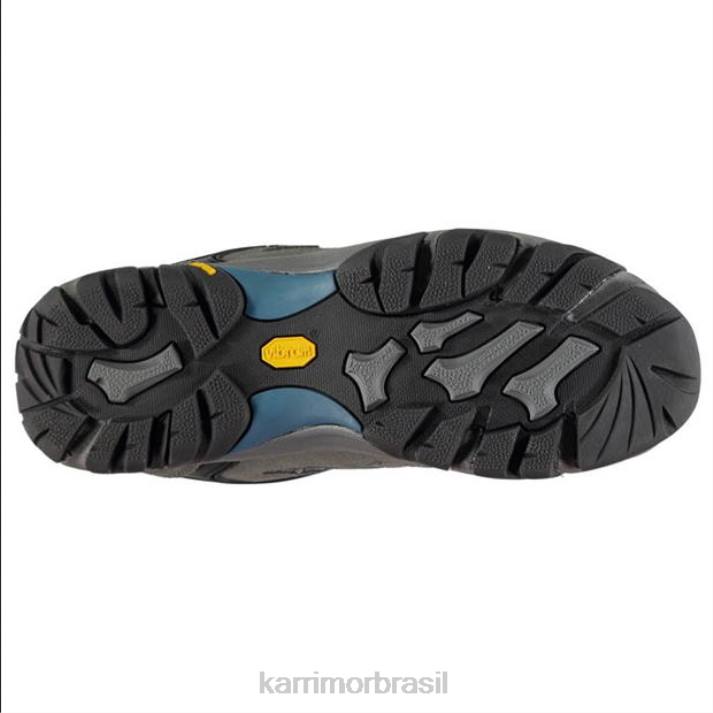 Karrimor mulheres sapatos de caminhada impermeáveis ​​baixos aspen carvão/azul calçados 8222101