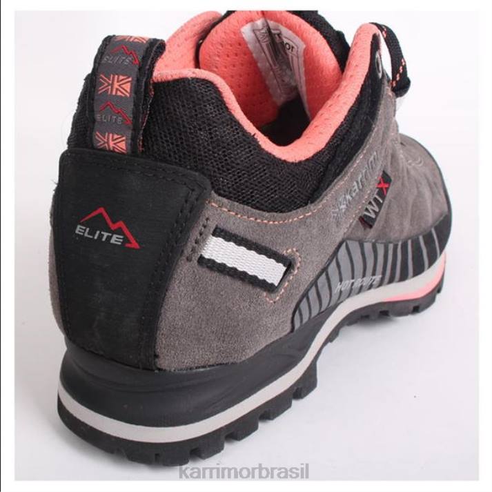 Karrimor mulheres sapatos de caminhada impermeáveis ​​de rota quente carvão/coral calçados 822299