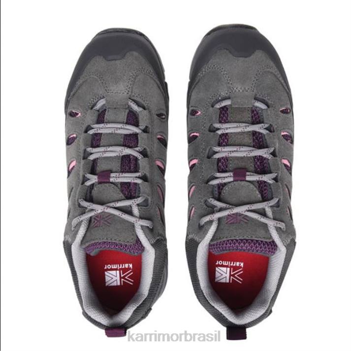 Karrimor mulheres tênis de caminhada baixo aspen carvão calçados 822296
