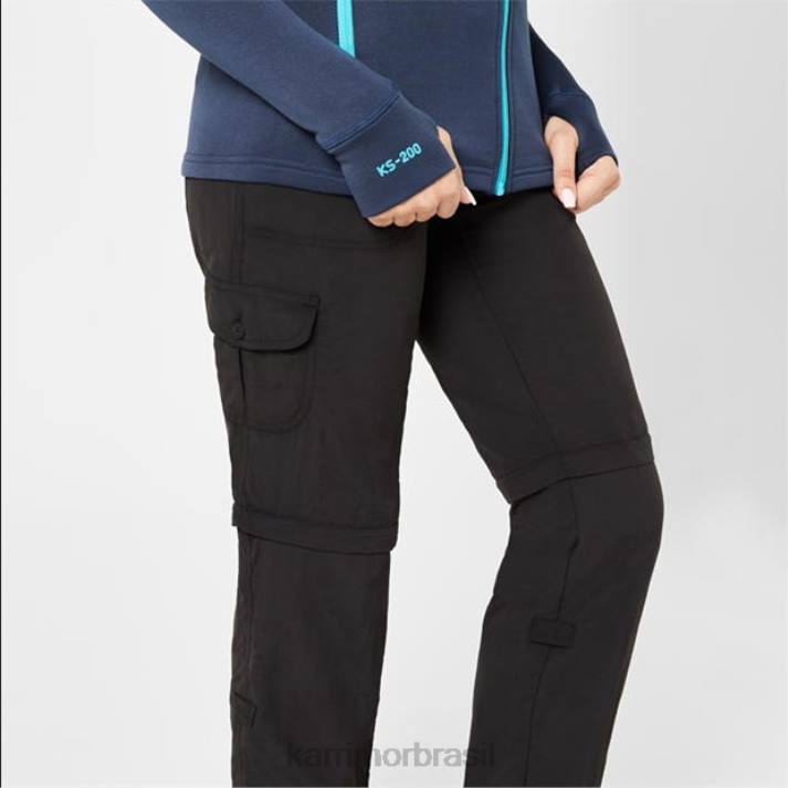 Karrimor mulheres calças com zíper preto roupas 8222187