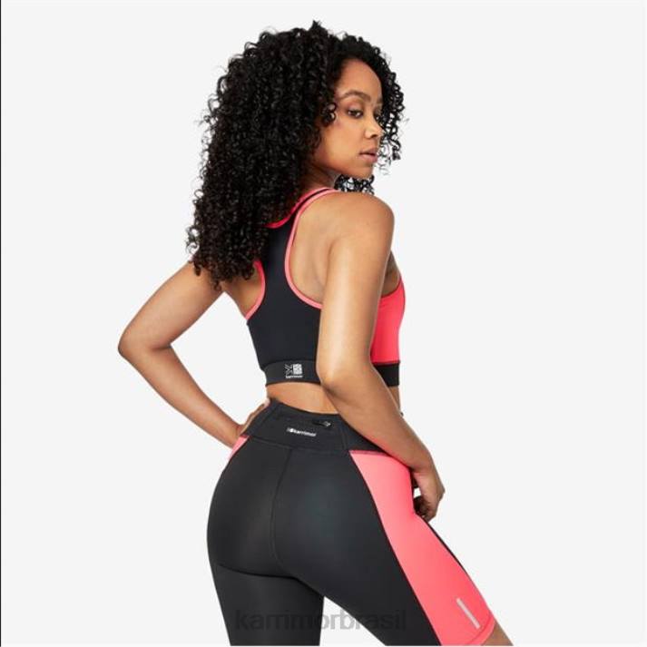 Karrimor mulheres sutiã esportivo tempo preto/rosa roupas 822233