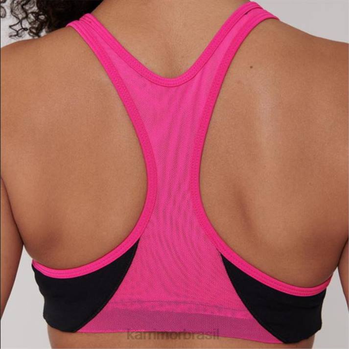 Karrimor mulheres sutiã esportivo tempo preto/rosa roupas 822233