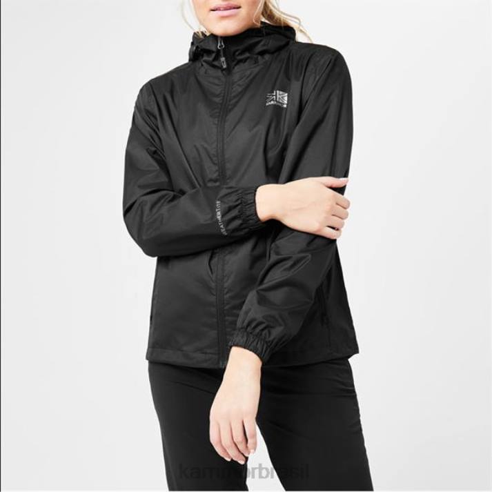 Karrimor mulheres jaqueta com capuz serra preto roupas 8222268