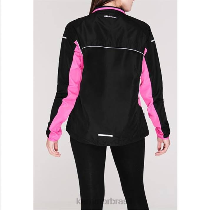 Karrimor mulheres jaqueta de corrida preto/rosa roupas 82228