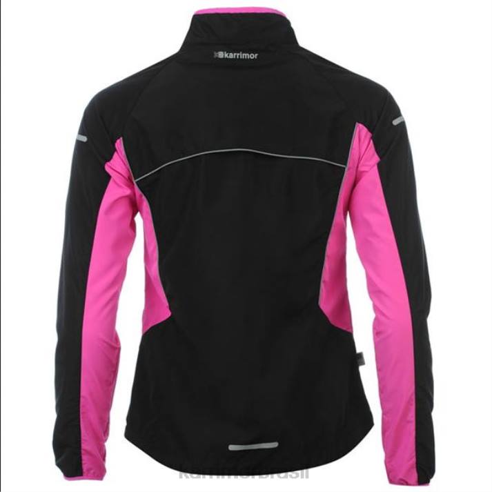 Karrimor mulheres jaqueta de corrida preto/rosa roupas 82228